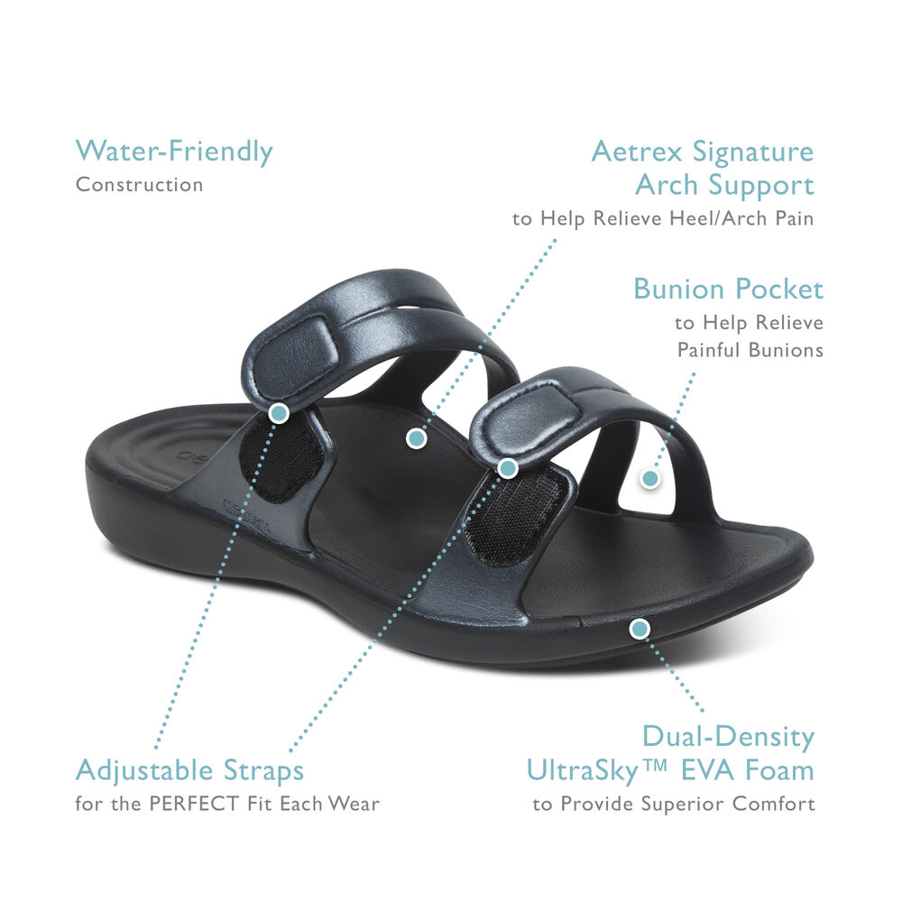 Aetrex Women's Janey Sport Water-Friendly Sandals - Coral | USA NTDNTR8